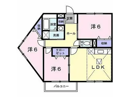 グリーンスクアエア(3LDK/2階)の間取り写真