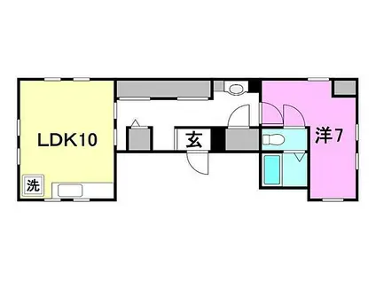 第5正田ビル(1LDK/6階)の間取り写真