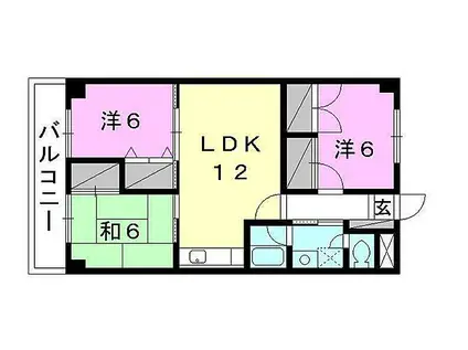 グランジュール(3LDK/5階)の間取り写真