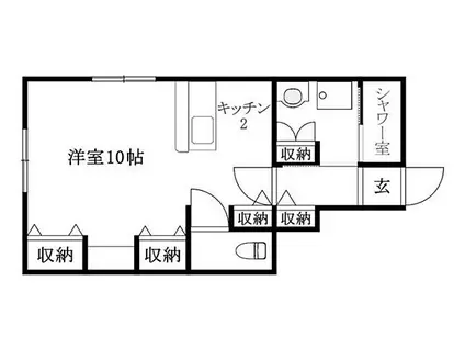 ホームズ持田(1K/1階)の間取り写真