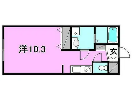 VILLA NAKANO(ワンルーム/1階)の間取り写真
