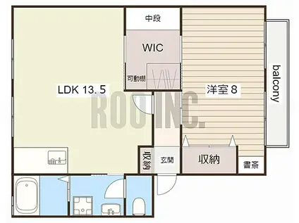 サングレース(1LDK/2階)の間取り写真