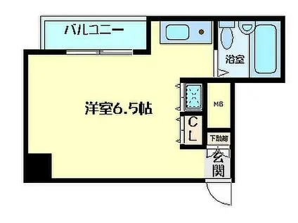 JR山陽本線 西明石駅 徒歩20分 5階建 築31年(ワンルーム/3階)の間取り写真