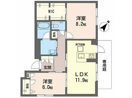 山陽電鉄本線 東須磨駅 徒歩7分 3階建 新築(2LDK/1階)の間取り写真