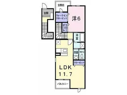 JR山陽本線 明石駅 バス乗車時間：8分 西河原バス停で下車 徒歩5分 2階建 築18年(1LDK/2階)の間取り写真