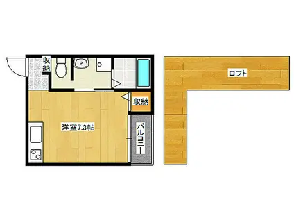 JR山陽本線 垂水駅 徒歩13分 2階建 築10年(ワンルーム/2階)の間取り写真