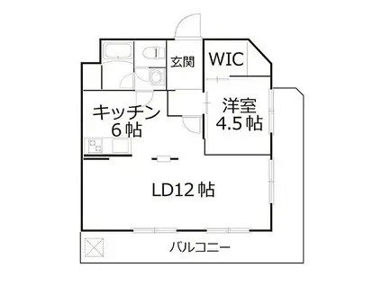 ロイヤルコーポ吉田(1LDK/4階)の間取り写真