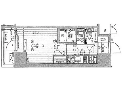 ファーストステージ梅田ウエスト(1K/15階)の間取り写真