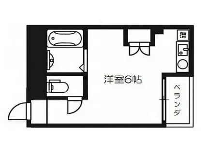 レジデンスイン梅田(ワンルーム/9階)の間取り写真