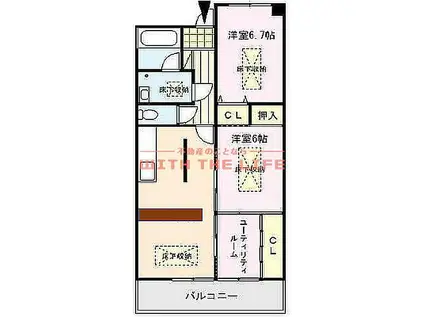 RENACE MITOU(3LDK/3階)の間取り写真