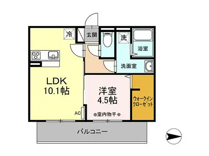 ダンケ・プロースト(1LDK/3階)の間取り写真