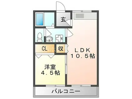 大阪モノレール本線 大日駅 徒歩7分 3階建 築40年(1LDK/1階)の間取り写真