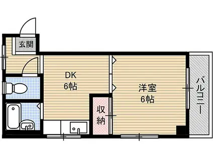 FLAT34茨木(1DK/3階)の間取り写真