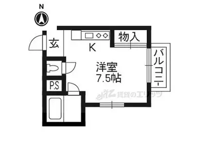 第3レジデンス春田(ワンルーム/3階)の間取り写真