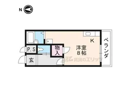 マンションコキチ弐番館(1K/1階)の間取り写真