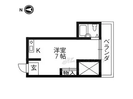 第1レジデンス春田(1K/3階)の間取り写真