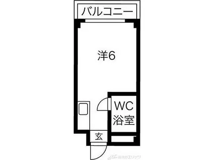 ラフォーレ千里(ワンルーム/3階)の間取り写真