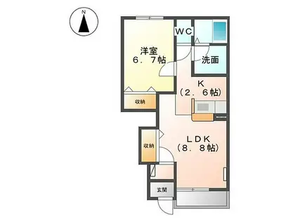 GRAND-SUITE(1LDK/1階)の間取り写真