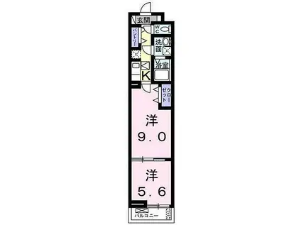フォレスタ・和歌浦(1K/1階)の間取り写真