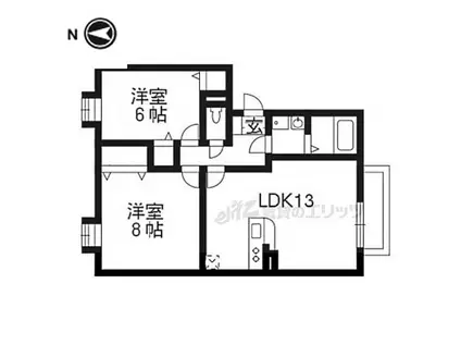 JR東海道・山陽本線 瀬田駅(滋賀) 徒歩18分 3階建 築15年(2LDK/2階)の間取り写真