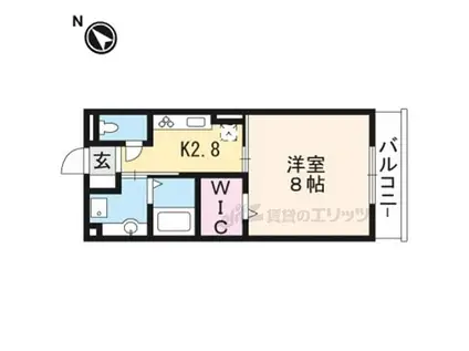 JR東海道・山陽本線 瀬田駅(滋賀) 徒歩8分 3階建 築6年(1K/1階)の間取り写真