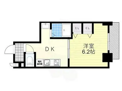 第15関根マンション(1DK/6階)の間取り写真