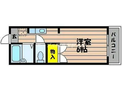水島臨海鉄道 弥生駅 徒歩25分 2階建 築29年(1K/2階)の間取り写真