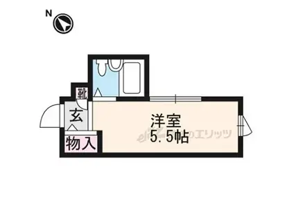 コスモ三条京阪(ワンルーム/2階)の間取り写真