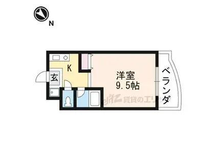 JR東海道・山陽本線 瀬田駅(滋賀) 徒歩30分 5階建 築26年(1K/1階)の間取り写真