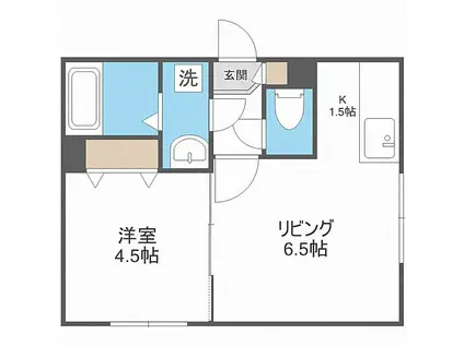 ティンカーベル(1LDK/1階)の間取り写真