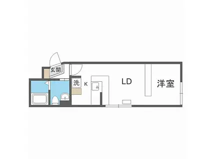 SROOM(1LDK/5階)の間取り写真