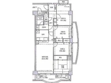 デメテル高取台(4LDK/9階)の間取り写真