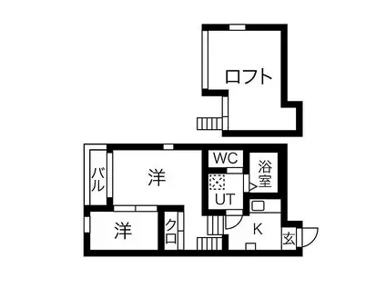 名古屋市営桜通線 野並駅 徒歩7分 2階建 築5年(2SK/2階)の間取り写真