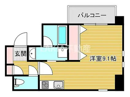 アバンティ大阪ドームシティ(ワンルーム/10階)の間取り写真