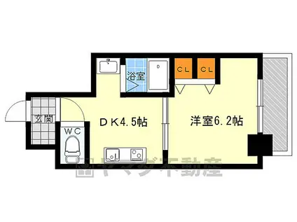 第15関根マンション(1DK/6階)の間取り写真