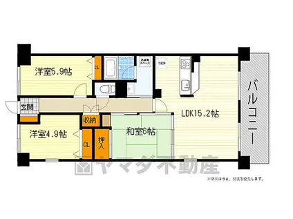 サンスーシ南千里(3LDK/2階)の間取り写真