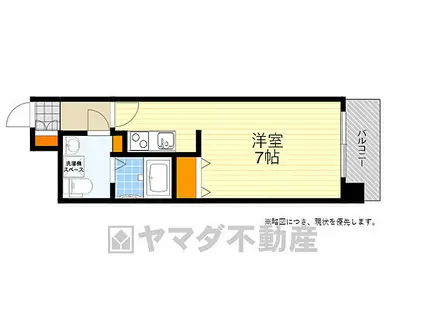 レジュールアッシュ江坂(ワンルーム/7階)の間取り写真