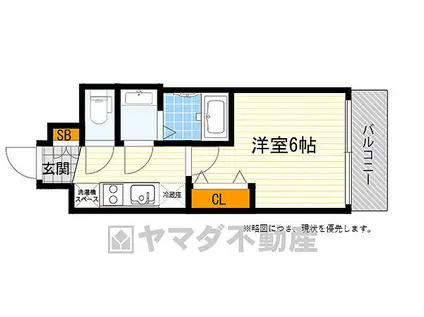 ファステート江坂ランウェイ(1K/9階)の間取り写真