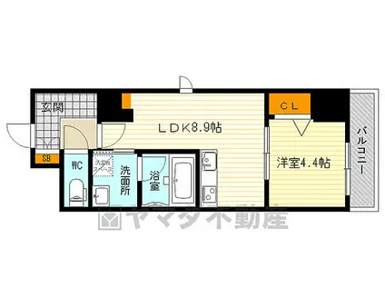 グランセジュール江坂(1LDK/5階)の間取り写真