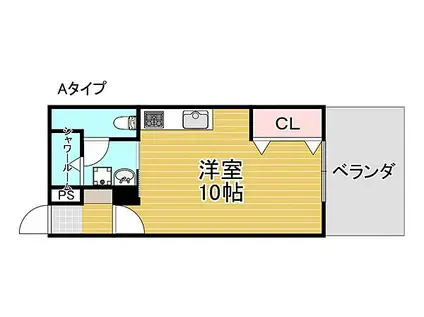 エスポワール墨江(ワンルーム/1階)の間取り写真