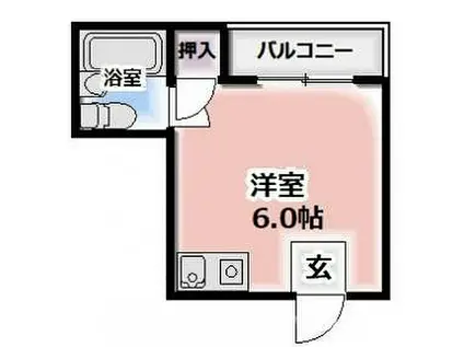 住地八坂マンション(ワンルーム/4階)の間取り写真