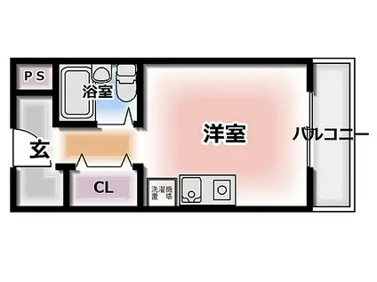 プレアール寝屋川池田(ワンルーム/4階)の間取り写真