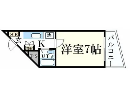 プレアール姫路山吹(1K/3階)の間取り写真