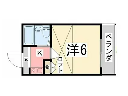 メゾン・ド・KY西飾磨(1K/1階)の間取り写真
