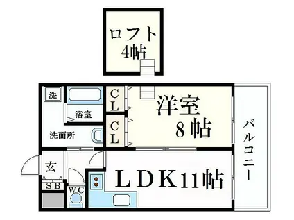 メゾン・ド・姫路野里(1LDK/6階)の間取り写真