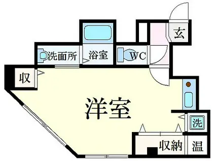 エーデルハイム三共(1K/2階)の間取り写真