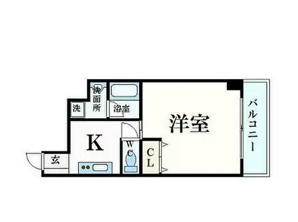 エクセル姫路(1K/3階)の間取り写真