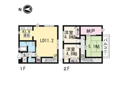 ガルサブランカ(3LDK/1階)の間取り写真