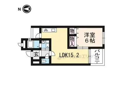 コンフィアンサ桂(1LDK/3階)の間取り写真