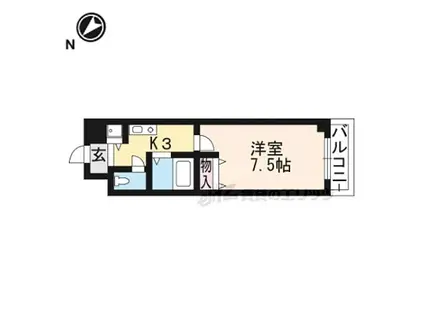 JR東海道・山陽本線 南草津駅 徒歩20分 3階建 築27年(1K/2階)の間取り写真